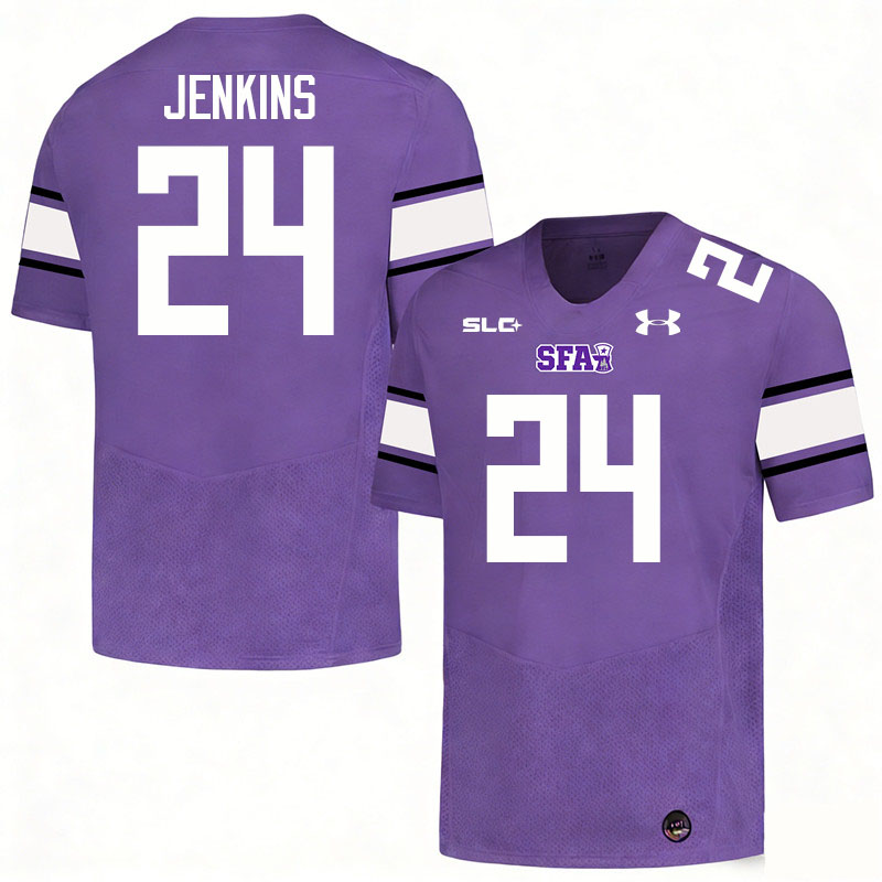 Stephen F. Austin Lumberjacks #24 Jaylen Jenkins College Football Jerseys,Uniforms-Purple